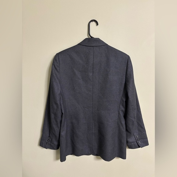 Brooks Brothers 1818 Womens Size 8 Gray Three-Button Long Sleeve Wool Blazer - Picture 2 of 9